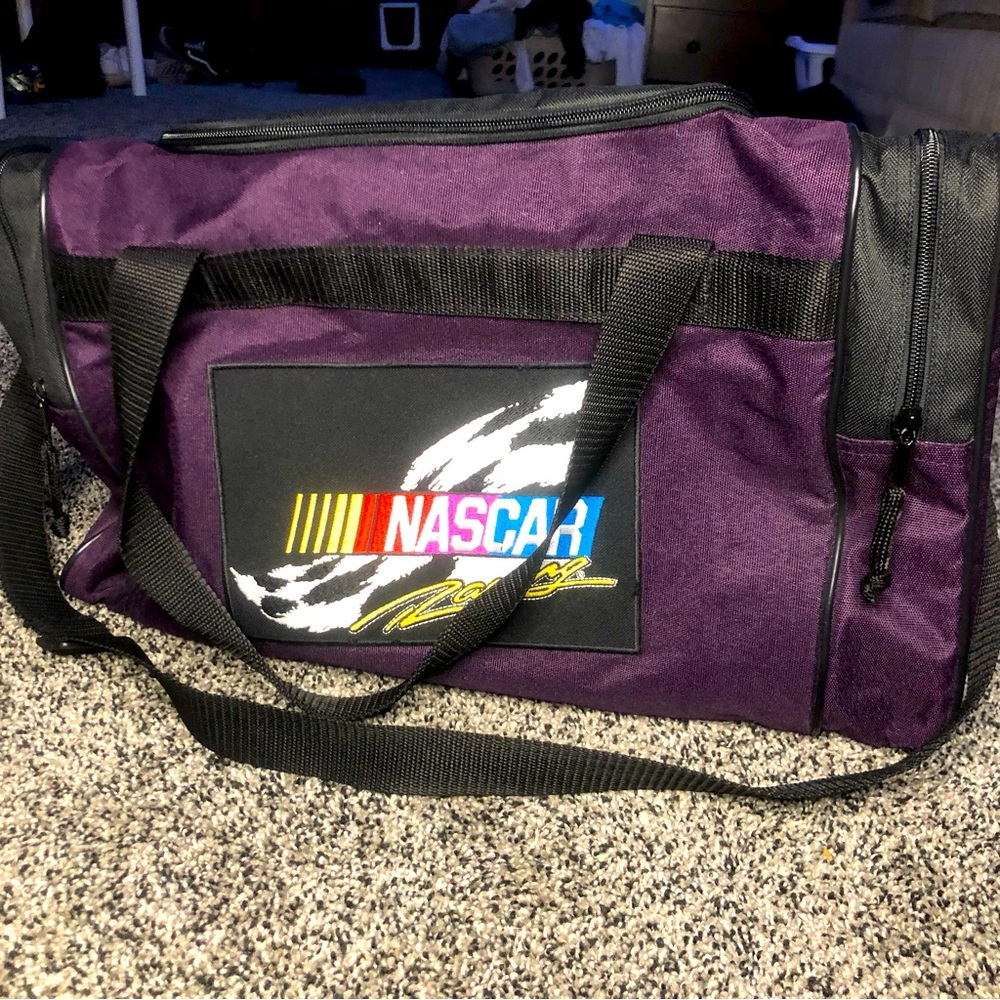 Vintage Purple NASCAR Racing duffel bag